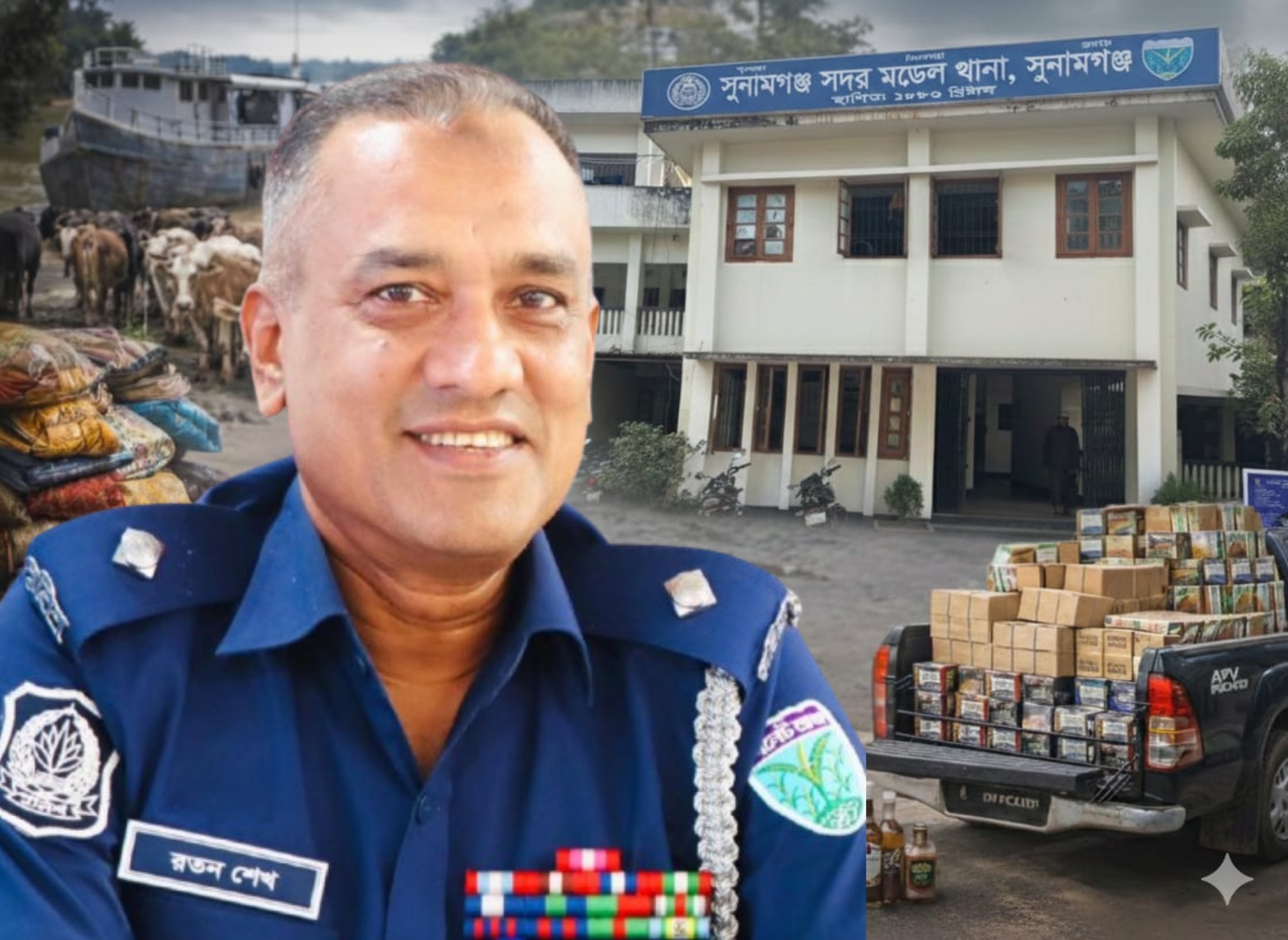সুনামগঞ্জ সদরে অপরাধ দমনে অনন্য সাফল্য: রতন শেখের নেতৃত্বে আস্থার প্রতীক হয়ে উঠেছে থানা পুলিশ