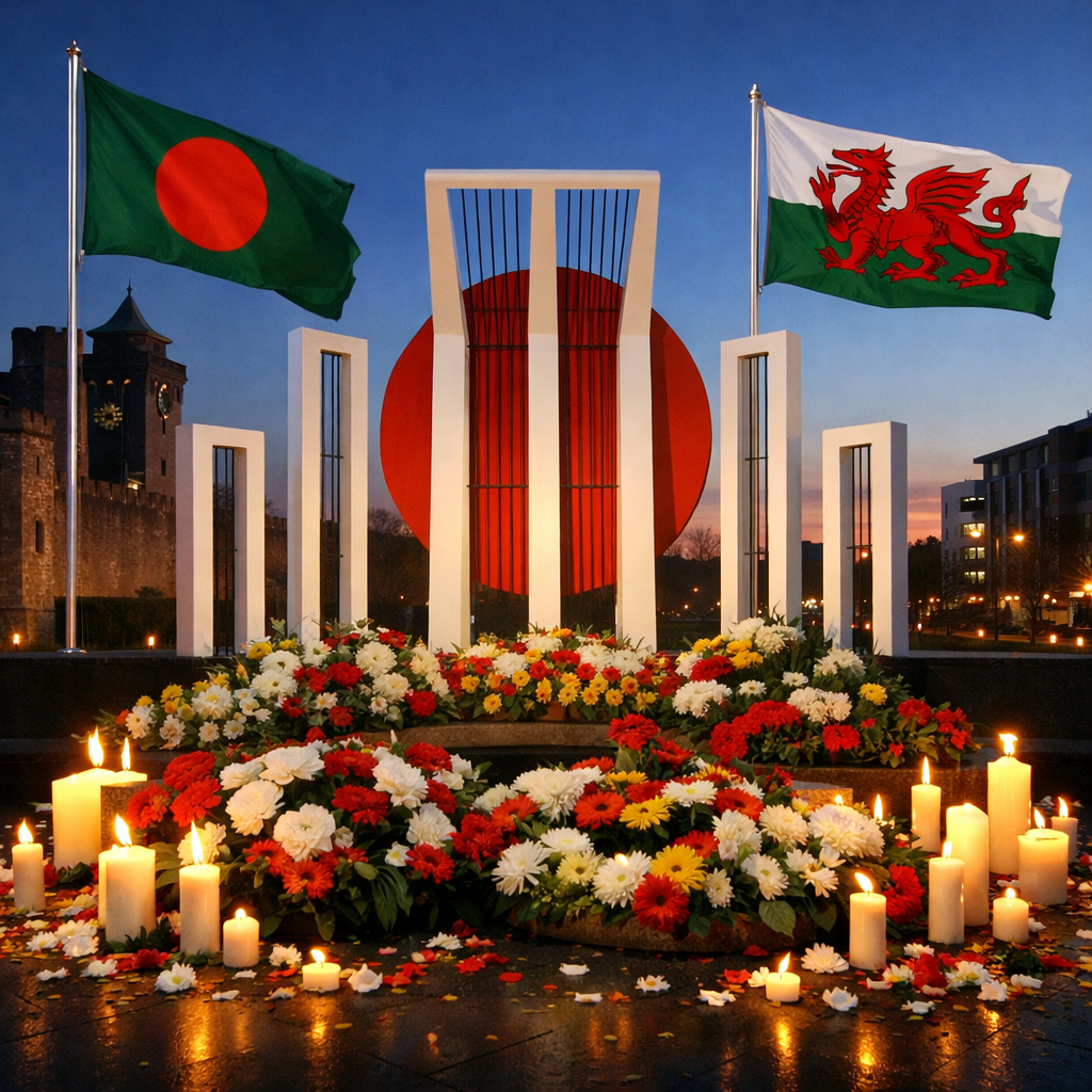 কার্ডিফে আন্তর্জাতিক মাতৃভাষা দিবস পালিত, শহীদদের প্রতি শ্রদ্ধা