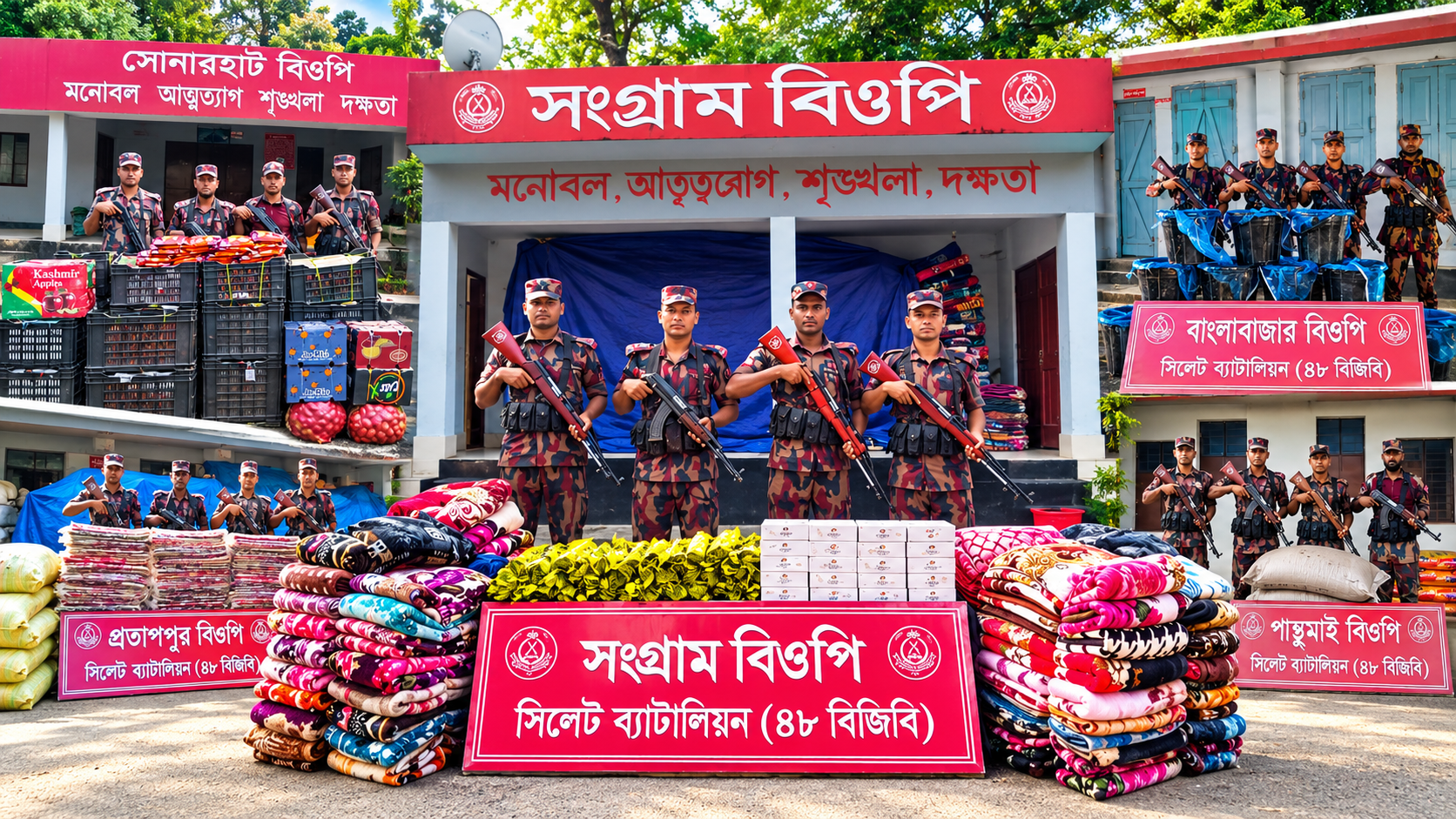 সিলেট সীমান্তে চোরাচালান প্রতিরোধে ৪৮ বিজিবির জোরালো অভিযান, ২৪ লাখ টাকার বেশি মালামাল জব্দ