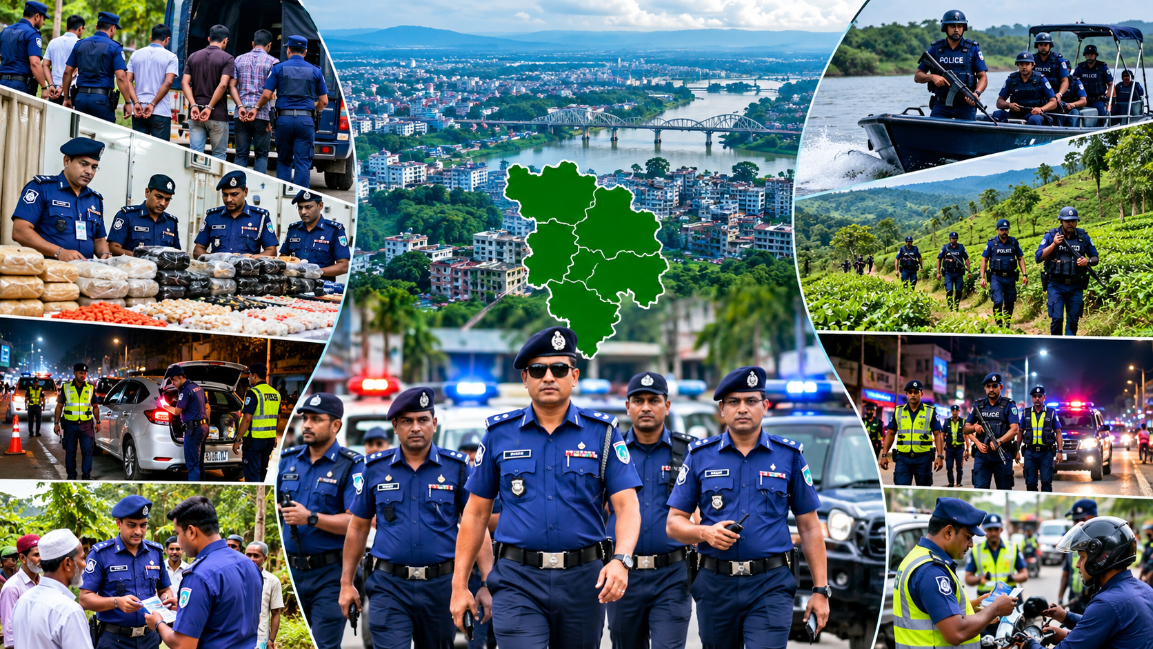 সিলেটের ১১ থানায় জননিরাপত্তায় নিরলস পুলিশ, আইনশৃঙ্খলা রক্ষায় প্রশংসিত কার্যক্রম